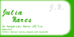 julia mares business card